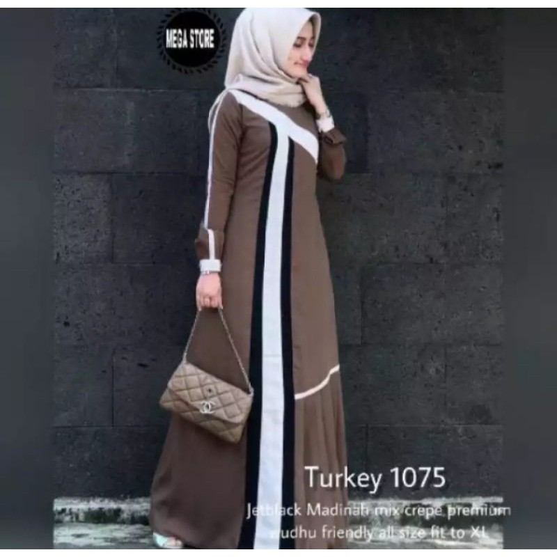 GAMIS TURKY ARABIAN MUGFA FREMIUMMOSCREPE baju gamis wanita terbaru 2021 lebaran
