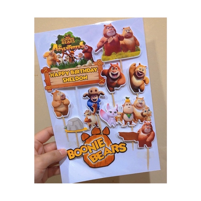 

BOONIE BEAR CAKE TOPPER | HIASAN KUE ULTAH | READY STOK BATAM