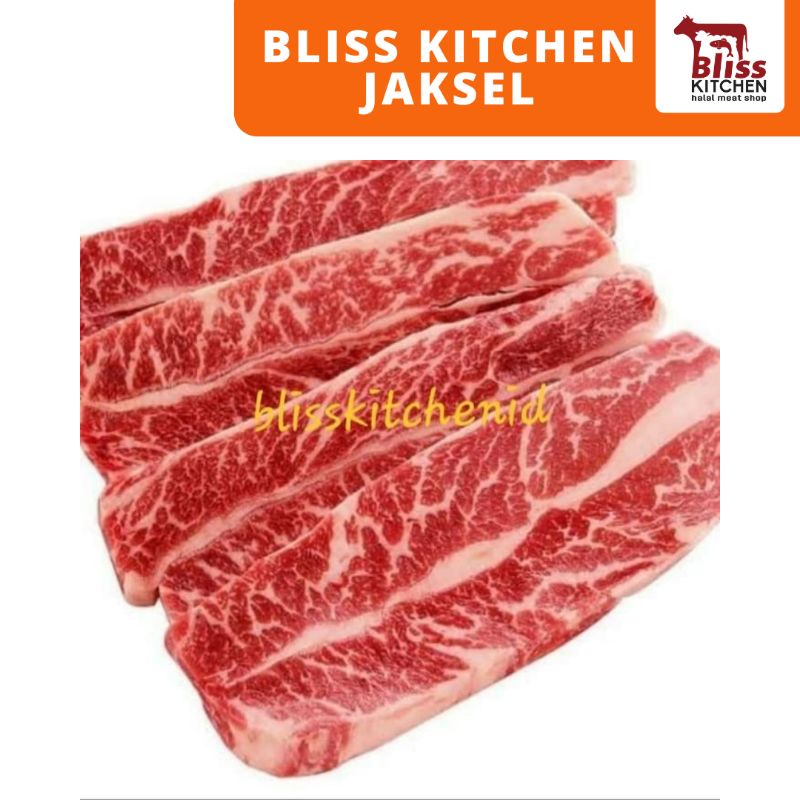 

AUS Boneless Wagyu Chuck Short Ribs Galbi / Kalbi / Karubi 1cm @500gr