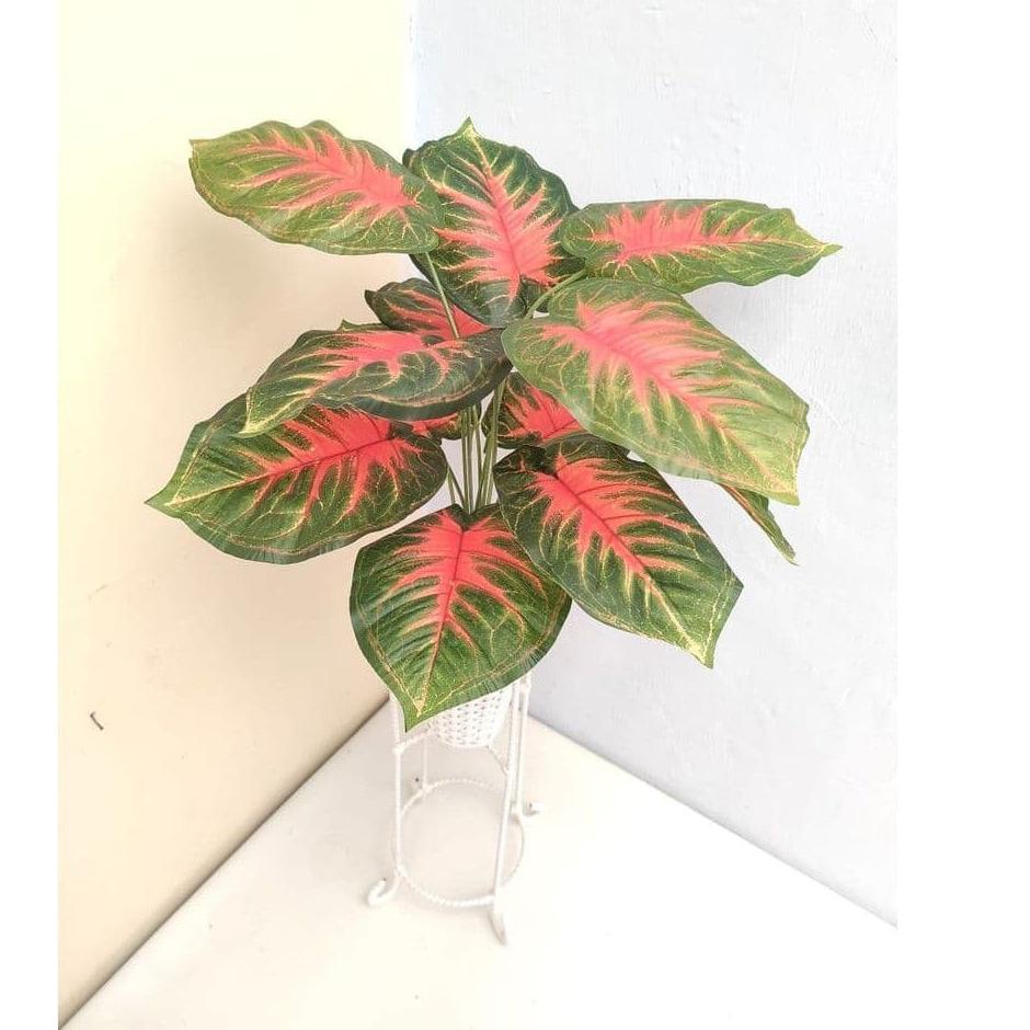 [KODE PRODUK VHQSC9150] Tanaman Bunga Hias Plastik Sudut Artificial Artifisial Besar 1 Set Dengan Po