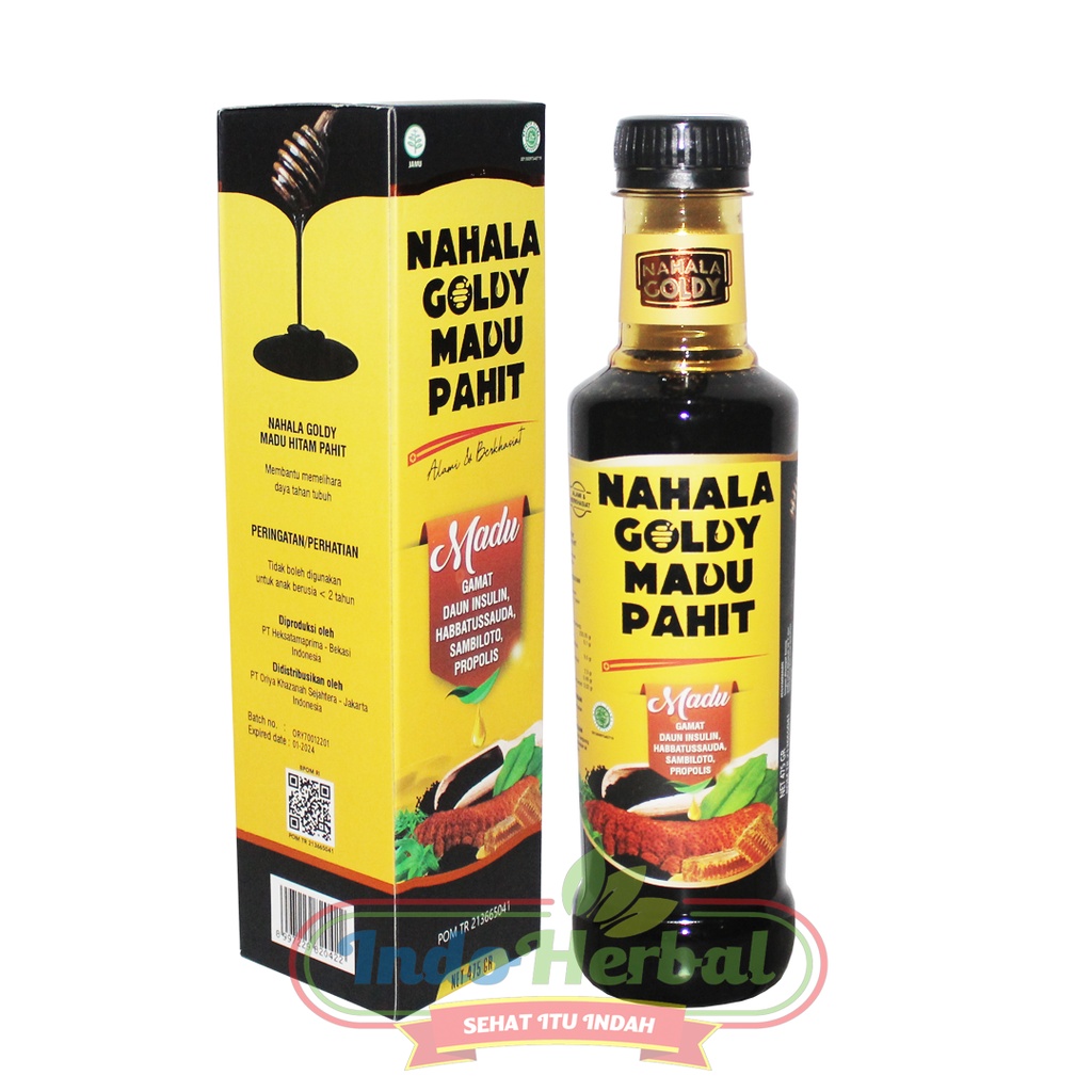 Beli 2 GRATIS 1 Madu Hitam Pahit Gamat Nahala Goldy | Madu Hitam Pahit 475gr