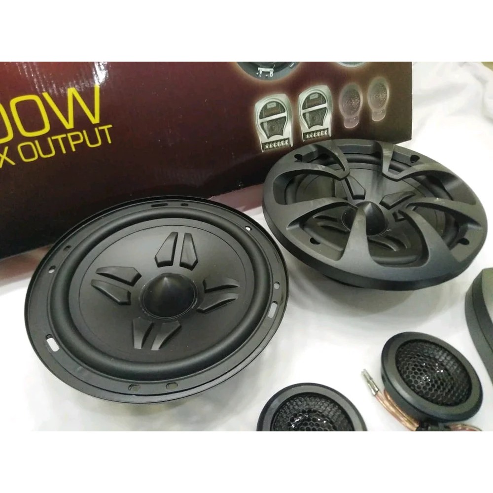 Car Audio Mobil Speaker Split Rockbox RB-6500C 2 Way 6 Inch Lengkap Tweeter Mid Bass Crossover Pasif