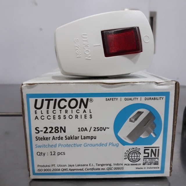 Steker saklar lampu Uticon