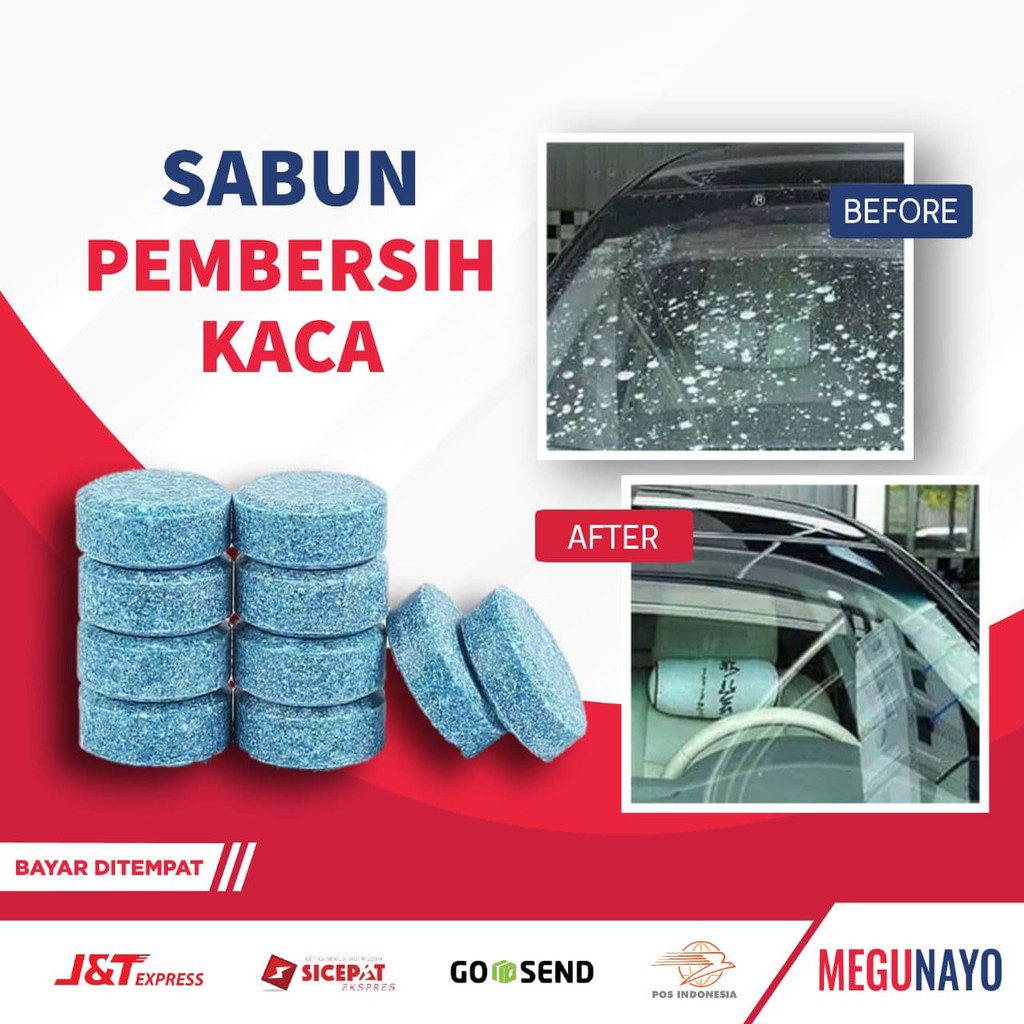 Air Wiper Pembersih Jamur Kaca Mobil Pil Tablet Obat Sabun Wiper Pembersih Kaca Mobil Aksesoris