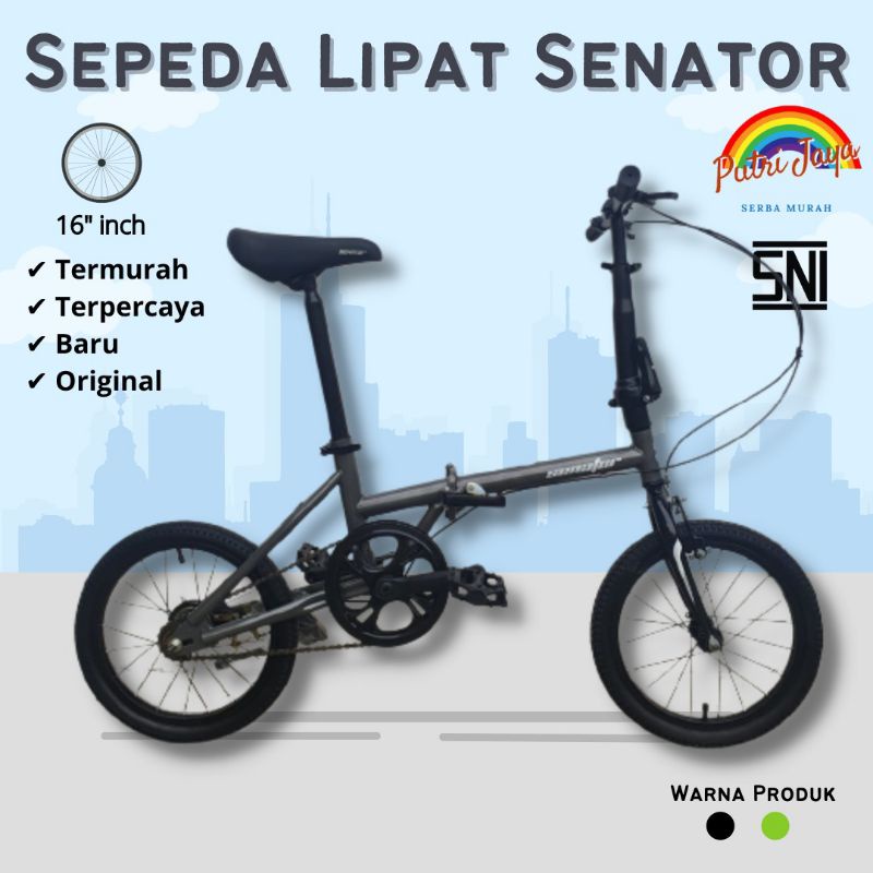 Mainan Anak Sepeda Lipat Senator Ukuran 16