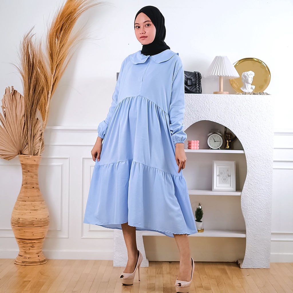 Serina Tunik Midi Dress | Dress Wanita Terbaru