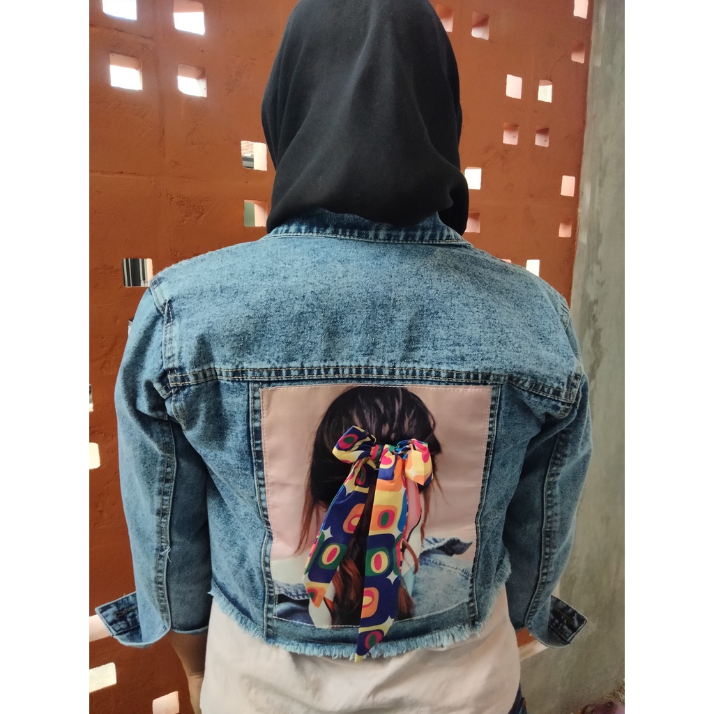 alvan.id JAKET NIRINA ACID CROP ICE BLUE