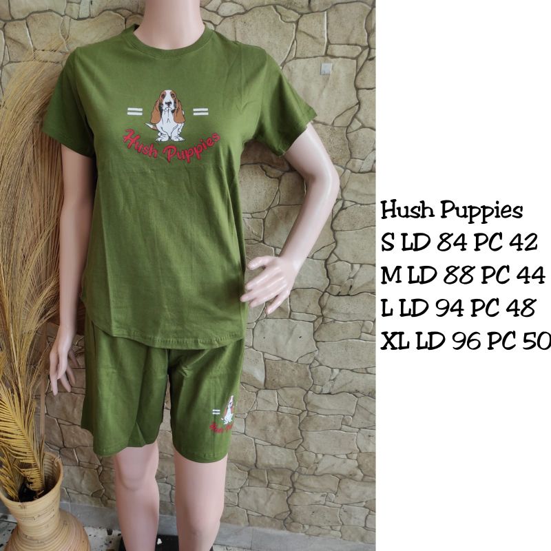 SETELAN PENDEK WANITA / BAJU TIDUR WANITA HUSH PUPPIES BRANDED MALL MURAH STPDKHP2288
