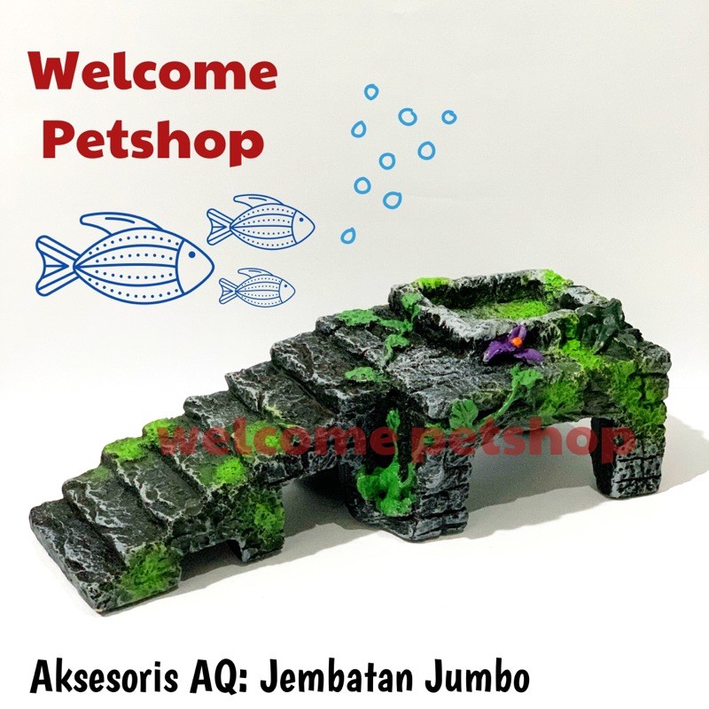 Jembatan Jumbo Laut / Aksesoris Aquarium / Hiasan Aquarium / Aqua Scape
