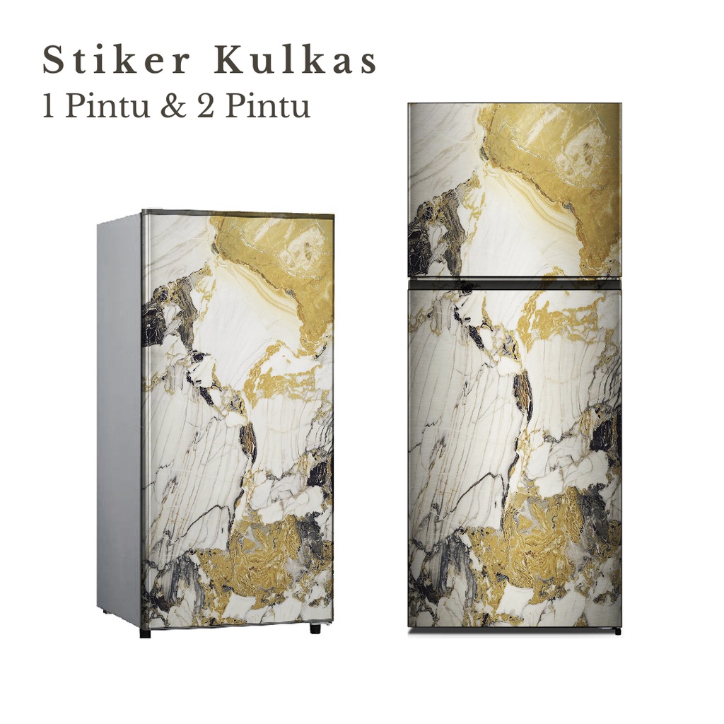 Stiker Kulkas 1 Pintu dan 2 Pintu Motif Marmer Kode MT-15 - FX