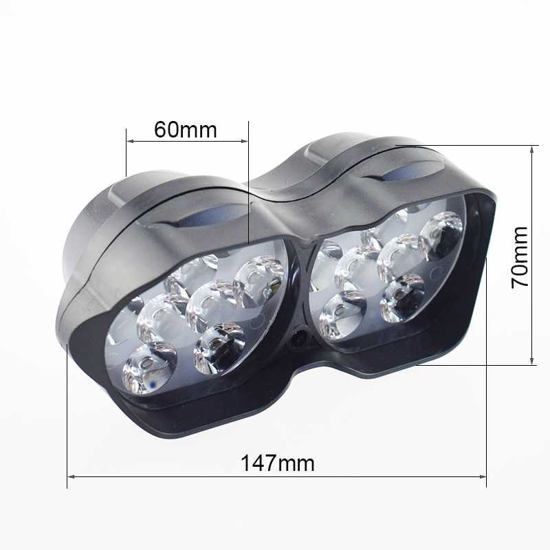 Lampu Tembak Motor TM01 ATV LED Spotlight 18LED Cahaya Lebih Terang Lamp Pelindung Bahaya Anti Gelap