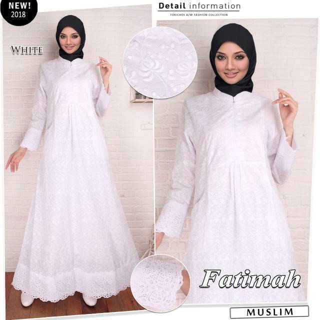 Perlengkapan haji dan umroh wanita /gamis katun paris kerancang /gamis terbaru