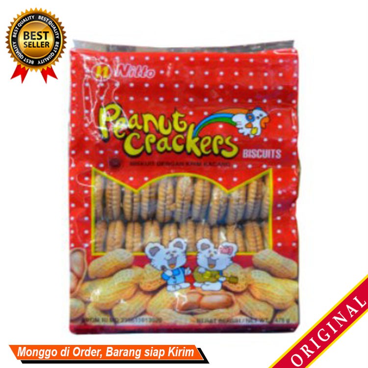 

Jajanan Kue Lebaran camilan keluarga Sajian menyenangkan Biscuits Nitto Peanut Crackers 475g