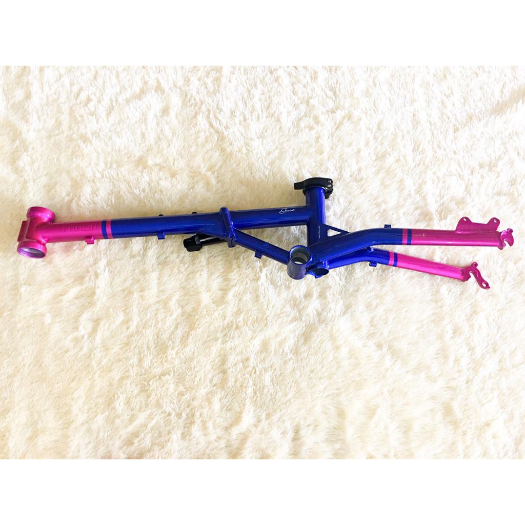 Frame &amp; HP Fnhon Gust Wayang Antasena Discbrake Pink Biru Disc brake Db 16 inch Handlepost Limited