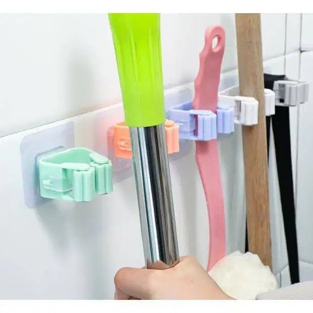 Gantungan Hook Untuk Gagang Sapu dan Pel Tempel alat masak perekat kuat Colorful Hook for House Bathroom Hanger / Gantungan Serbaguna Hook Gantungan Dinding  GANTUNGAN PEL GANTUNGAN SEPATU GANTUNGAN KEMOCENG