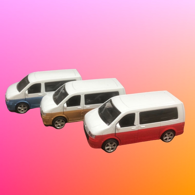 Mainan anak MOBIL DIE CAST VW T4 MUSIC LAMPU