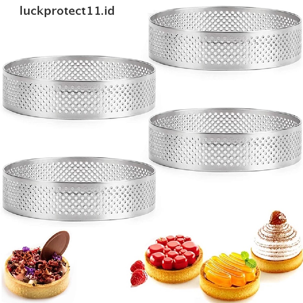 &lt; Luckprotect11. &lt; LuckproteksiCetakan Kue Tart Bentuk Bulat Bahan stainless Steel