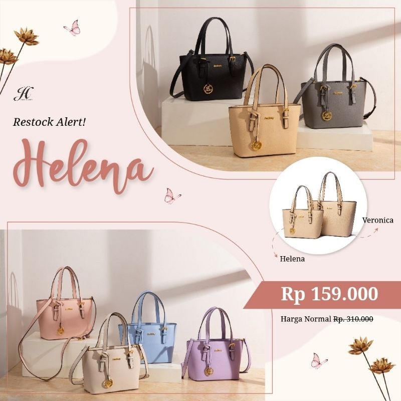 HELENA BAG JIMS HONEY ORI TAS SELEMPANG WANITA TOTE BAG JINJING IMPOR FASHION CEWEK KOREA ELEGAN