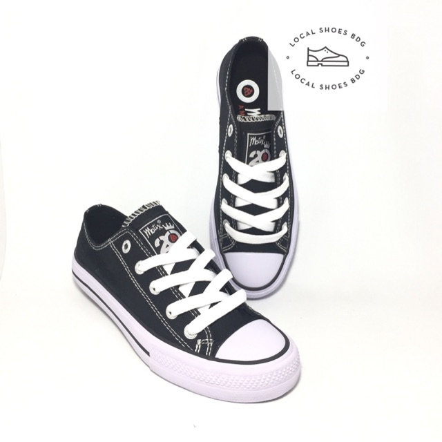 SEPATU SEKOLAH ANAK MOTIX LOW BLACK WHITE