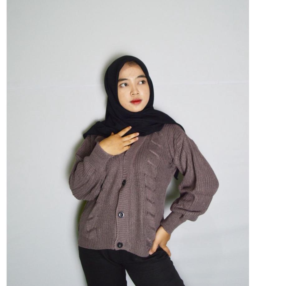(LANGSUNG KIRIM) CROP CABLE CARDY / KARDIGAN CABLE CROP OLIVIA / KARDIGAN RAJUT OLIOR CROP CABLE / C