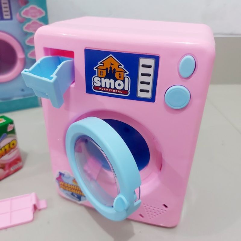 Mainan Mesin Cuci Anak BO - Washing Machine Baterai Perempuan Cewek Edukatif