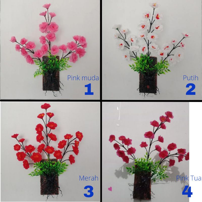 Bunga Anggrek Artificial Tempel Dinding