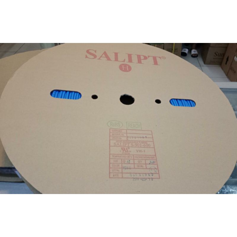 selongsong bakar 4mm merek SALIPT 1rol panjang 200m selang ciut