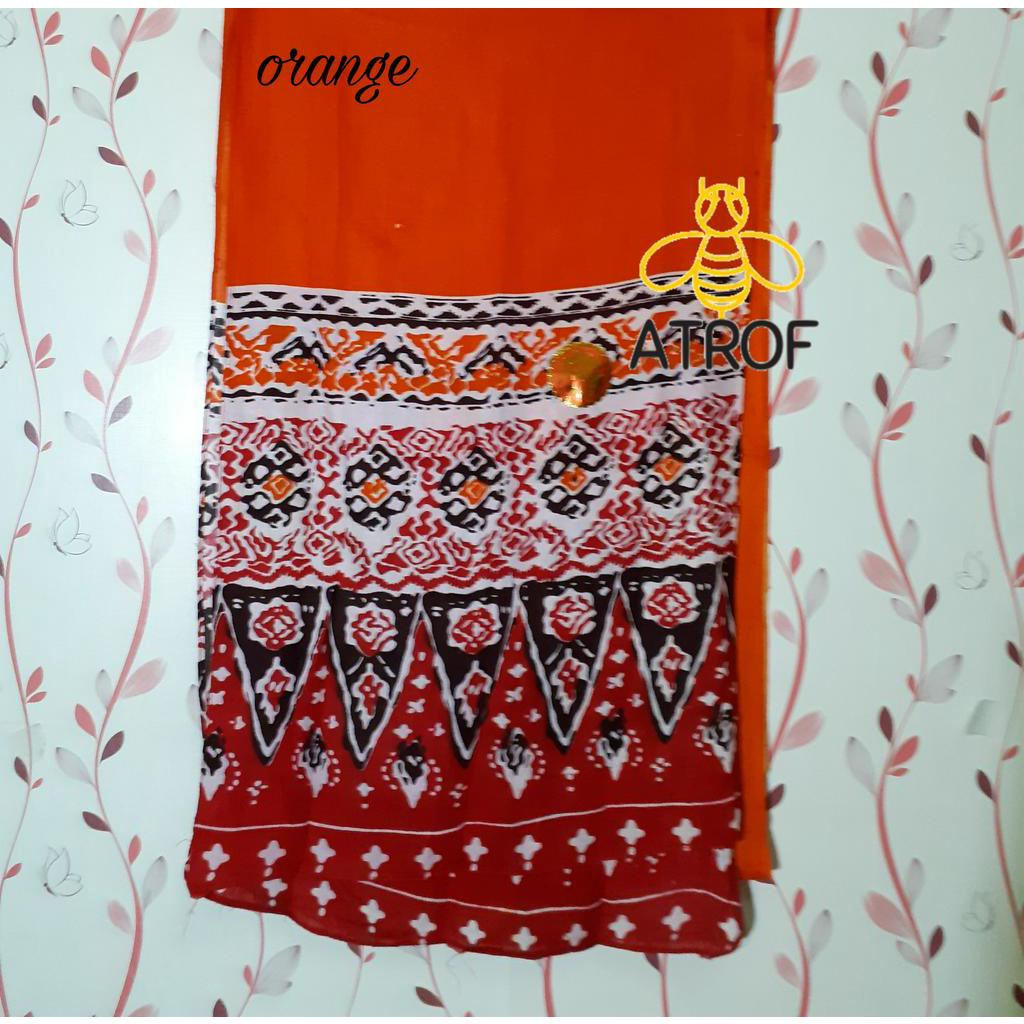Selendang tari batik anak untuk SD sampai SMP-Oranye