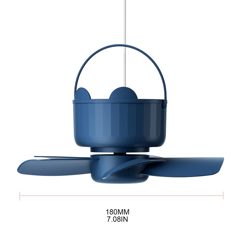 Zzz Kipas Angin Kanopi Gantung 7 &quot;3 Kecepatan Dengan Kait Untuk Kamar Tidur / Asrama