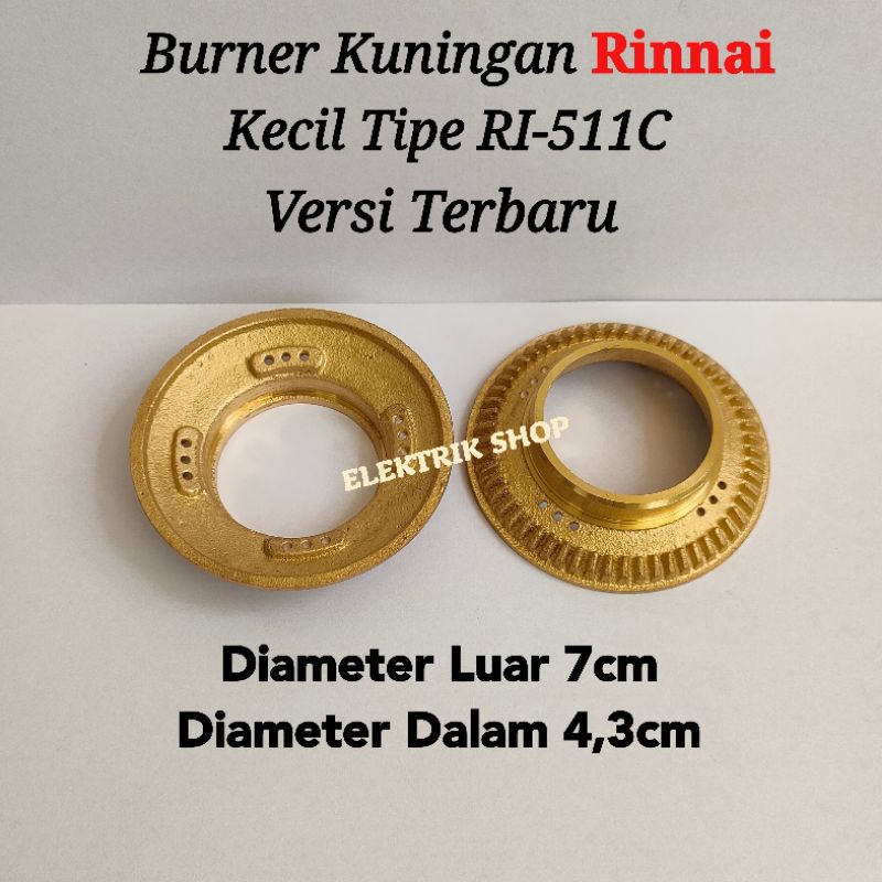 BURNER KUNINGAN RINNAI KECIL VERSI TERBARU TIPE RI 511C