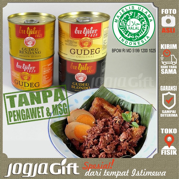 

Gudeg Kaleng Bu Tjitro (paket komplit 4 rasa)