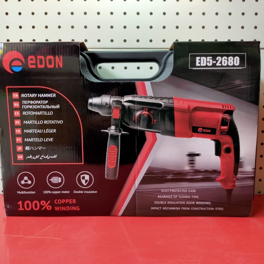 Mesin Bor Tembok SDS Plus Beton 680watt / Rotary Hammer Bobok EDON