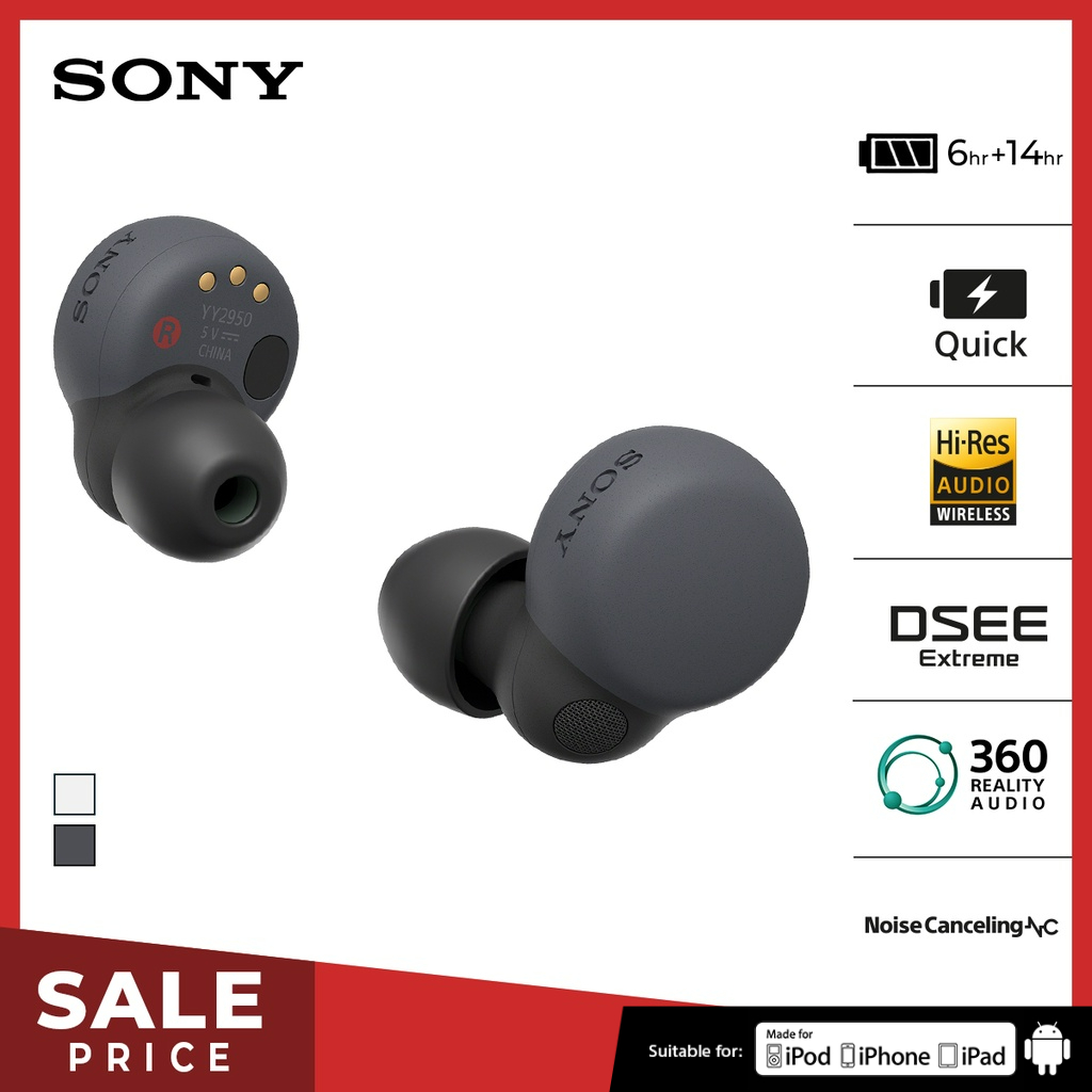 SONY Linkbuds S TWS WF-LS900N Truly Wireless Noise Canceling For Android &amp; IOS - Black