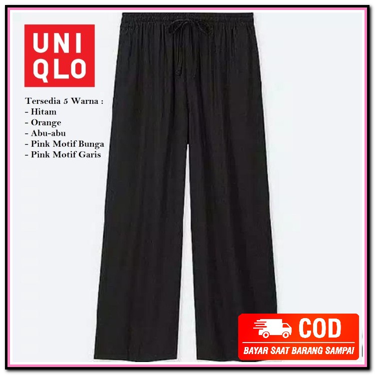 Celana Kulot Basic Polos Wolfis / Woolpeach / Wolfish KM464 Celana Kulot Panjang Uniqlo Jumbo Wanita