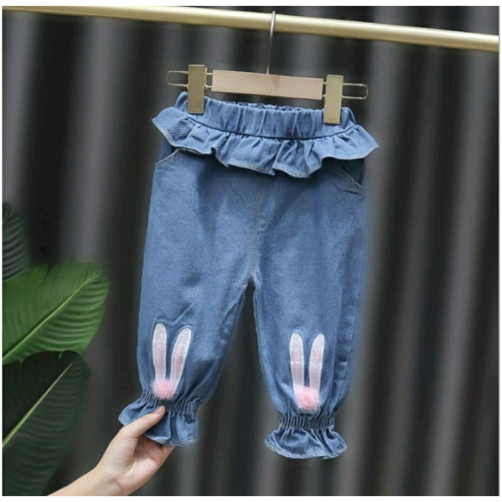 JOGER BUNNY JEANS/JOGER ANAK PEREMPUAN JOGER KELINCI CELANA JOGER ANAK 1-4 TH JOGER BUNNY JEANS/JOGER ANAK PEREMPUAN