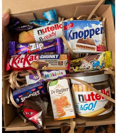 

GGD★ Ide Hampers Valentine Coklat Valentines Chocolate Luxury Snack Import Nutella go Milka Caramel Peanut Crunky Duplo Kinder Paling Baru