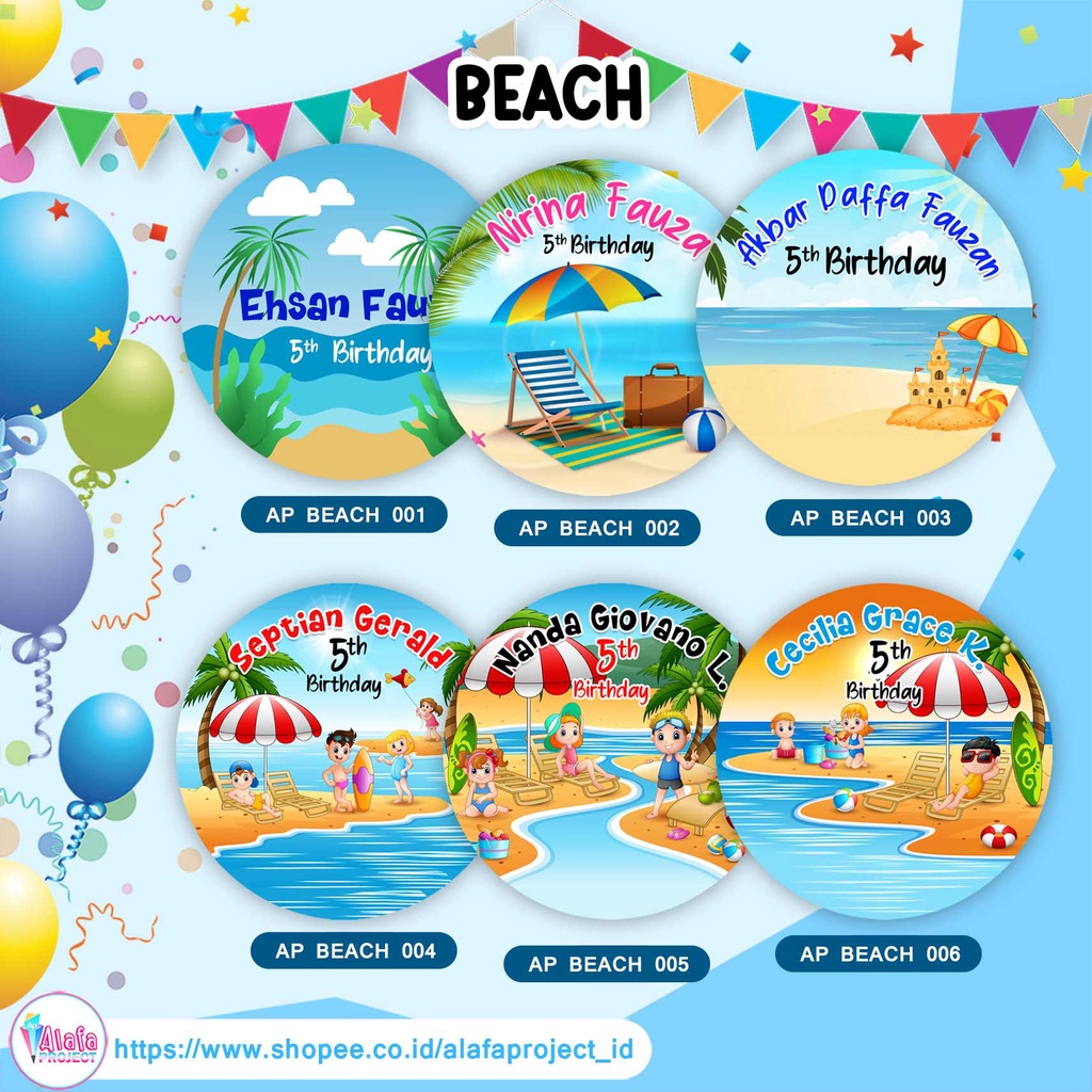 

Alafaproject - Stiker Ulang Tahun Beach