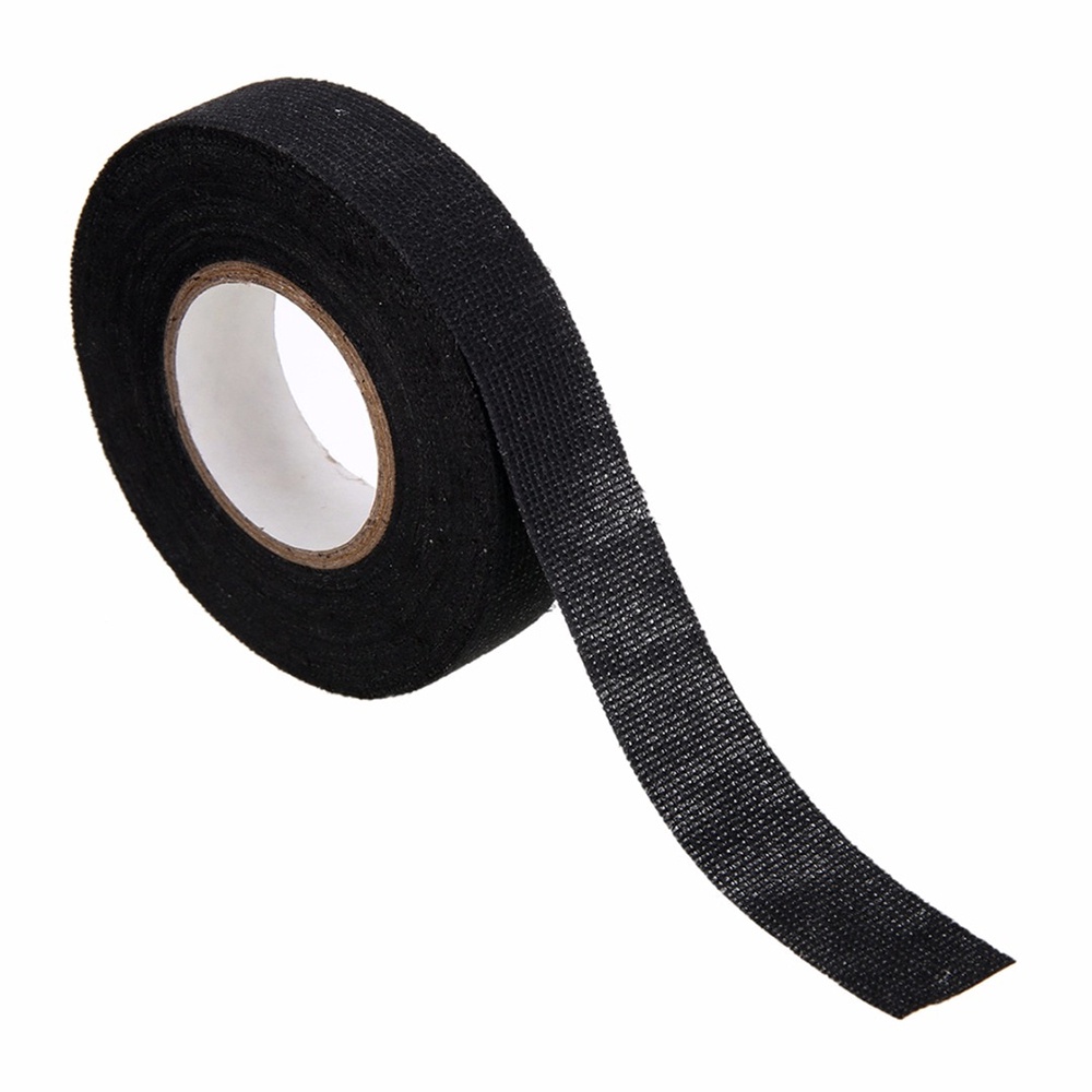 Lakban Kabel Listrik Adhesive Cloth Wiring Tape 19mm - BI02980 - Black