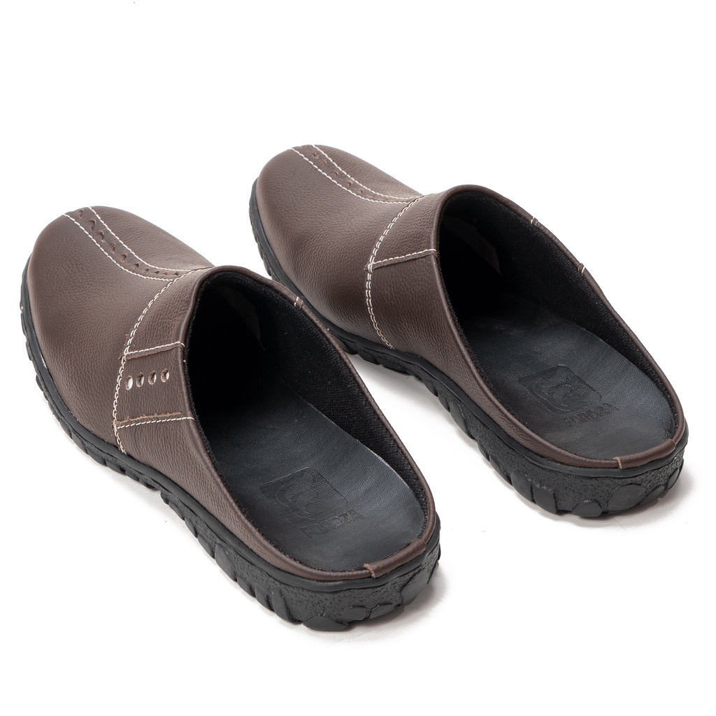 Sepatu Sandal Pria Kulit Asli Sendal Bustong Slippers BWF012