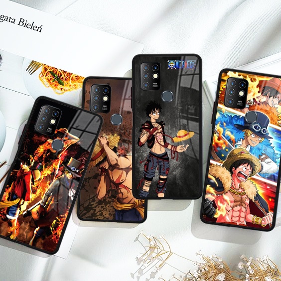 (F28) Case glossy Infinix Hot 8 9 10 11 Play 10s Note 7 8 10 smart 5 Casing Hp Anime one piece