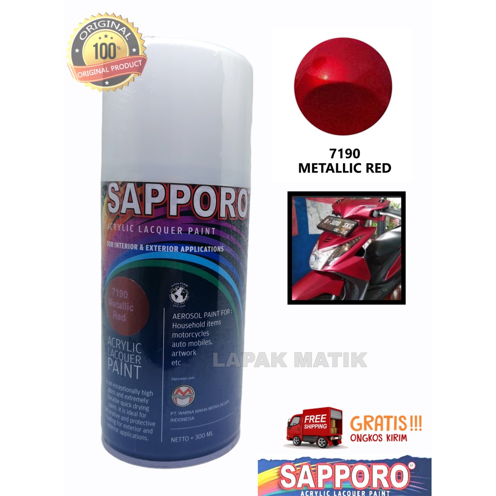 Pilok Sapporo MERAH METALIK METALLIC RED 7190 300mL