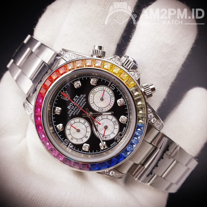 Suplier Jam Tangan Rolex Cosmograph Daytona Diamond Automatic Silver