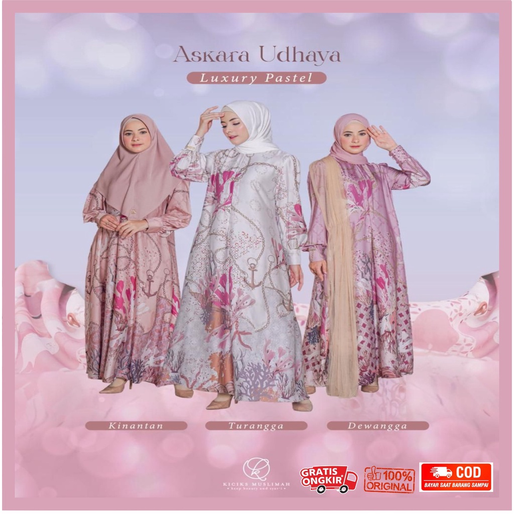 KICIKS ASKARA UDHAYA PASTEL SERIES // KEMEJA PENDEK & DRESS NO TILLE // GAMIS & KOKO PRINTING COUPLE
