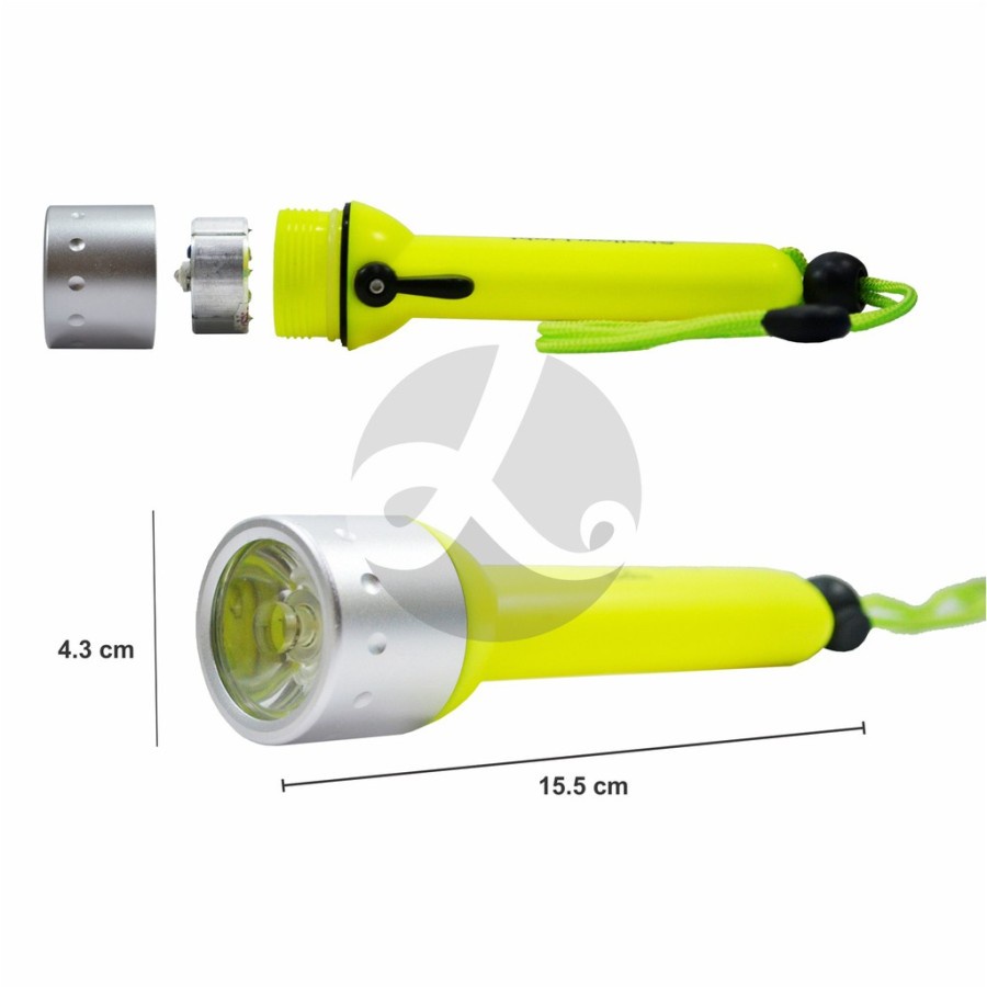 Barangunik2021-Senter Selam/Senter Flashlight For Diving CREE 3W LED/Senter Diving