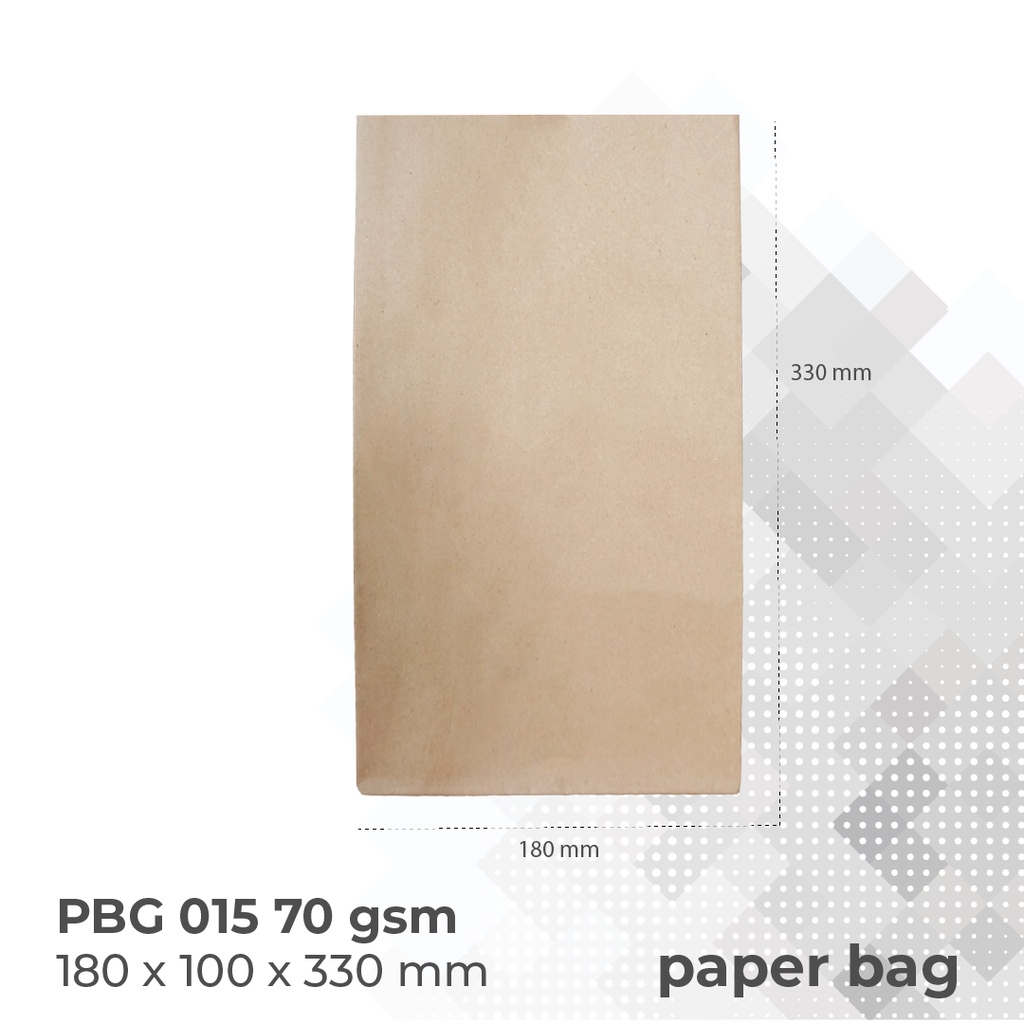 Paper Bag Polos Kantong Kertas (PBG15-Size-18X10X33)