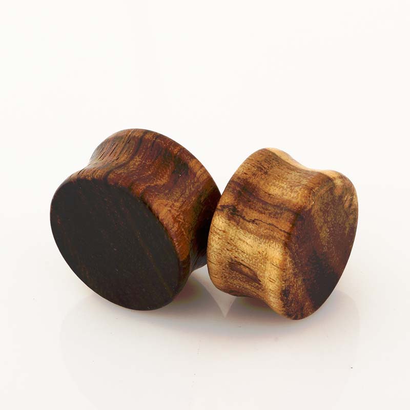 2 Piece Wood Earrings Expendar Ear Plug Double Flare 6-20mm