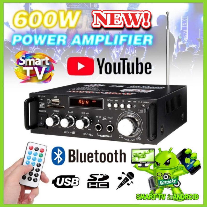 Amplifier Mini Bluetooth 3R Home Theater Fm Radio Karaoke Android TV New...!!!