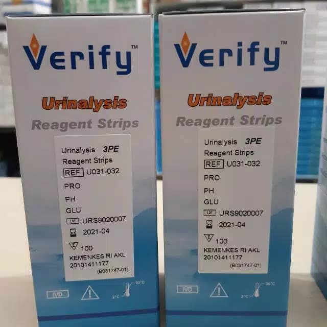 New Urine Gluco Protein PH Test Verify Bukan OneMed isi100 strip 3P