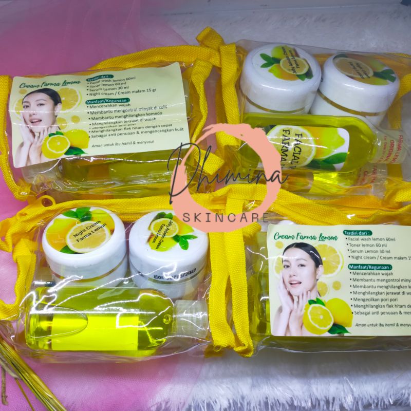 ( 3in1 ) FACIAL WASH , CREAM MALAM ,JELLY LEMON )FARMA LEMON 10 PAKET | FARMA LEMON | FARMA LEMON GR