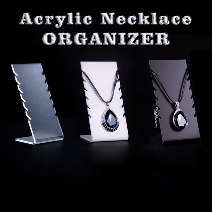 Stand Holder Kalung Akrilik - Tempat Acrylic Organizer Necklace